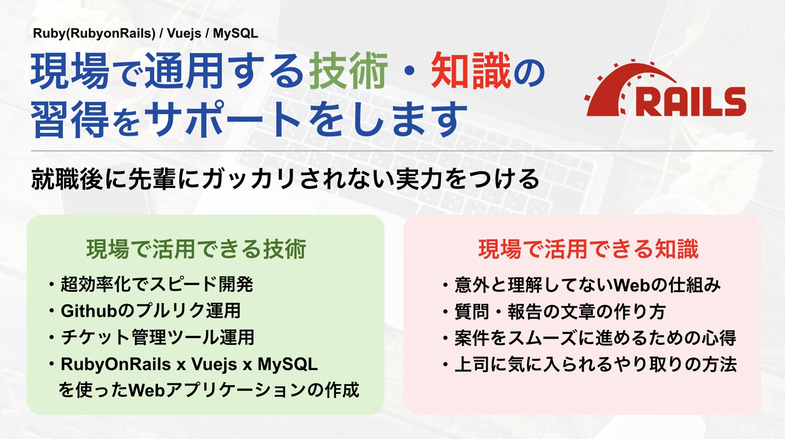 【未経験者歓迎】現役プログラミング講師がサポート！Ruby/Rails/HTML/CSS-image1