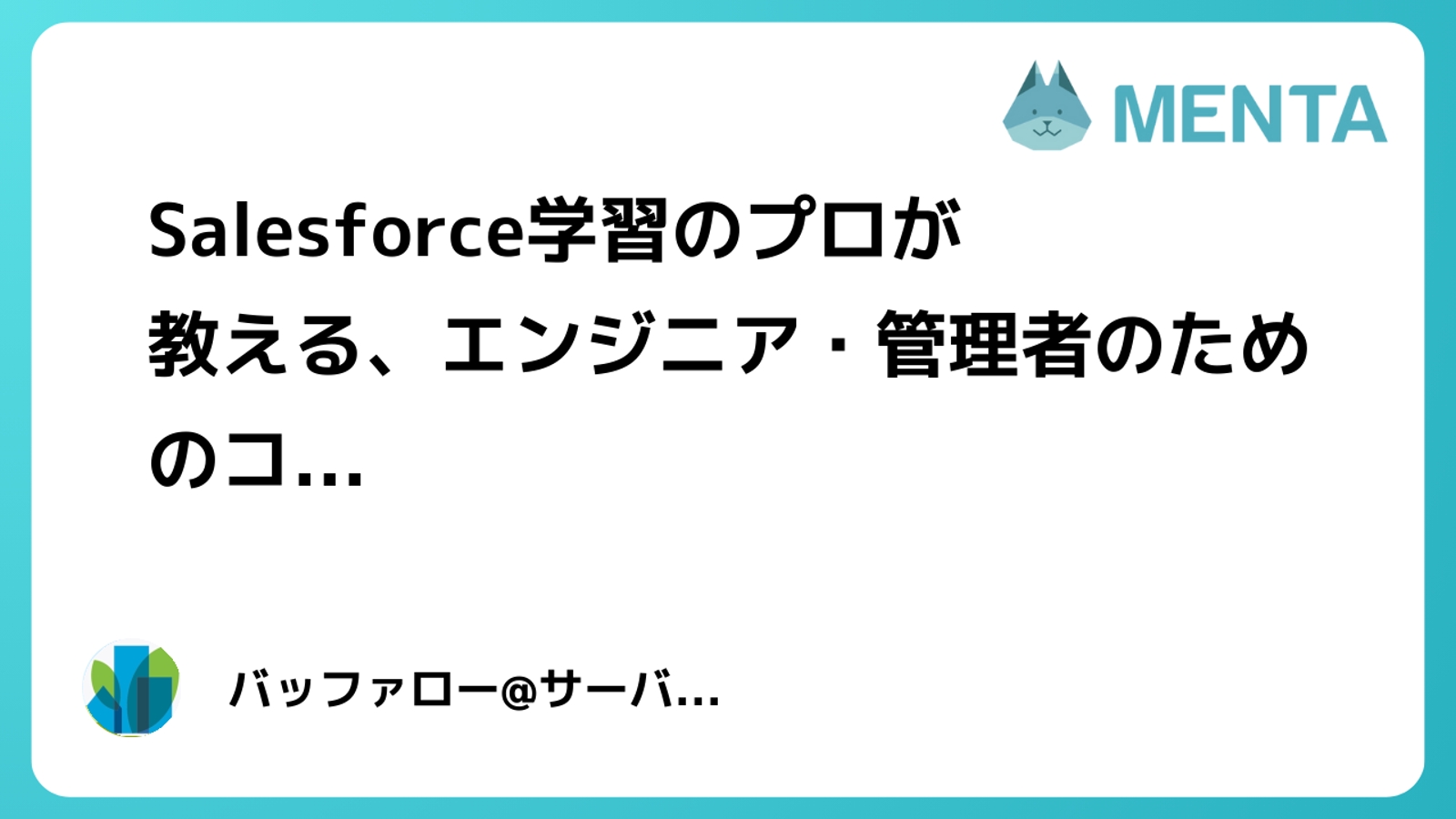 Salesforceエンジニア/管理者になるためのご相談に乗ります。-image1