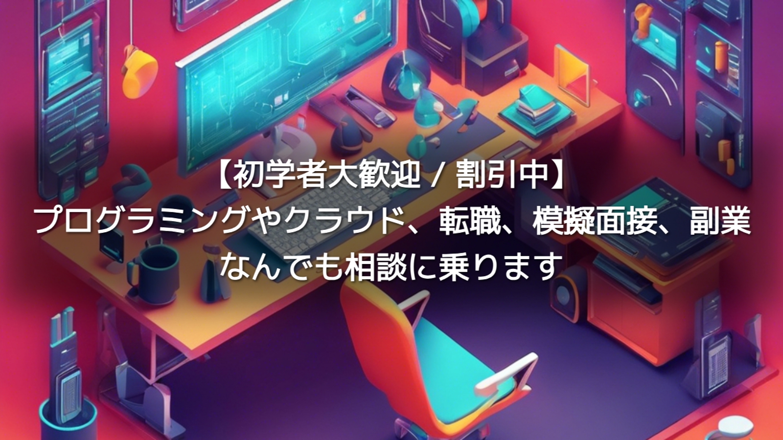 【初学者大歓迎 / 割引中】プログラミングやクラウド、転職、模擬面接、副業などなんでも相談に乗ります-image1