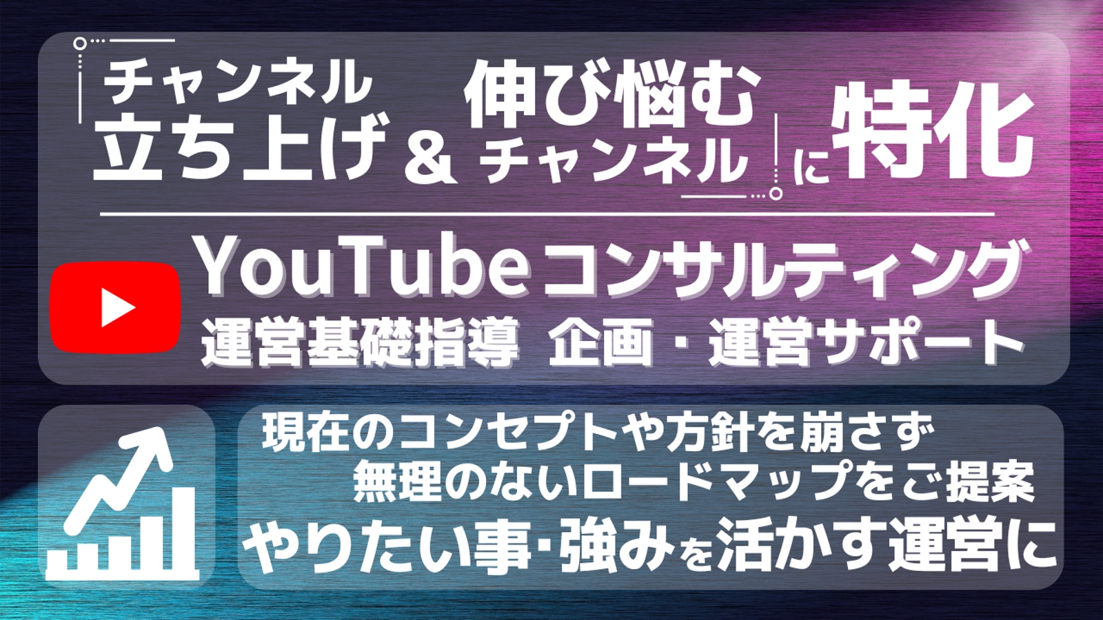 立ち上げから収益化に特化｜伸び悩むYoutubeCHやこれからCHを開設する方をサポートします-image1