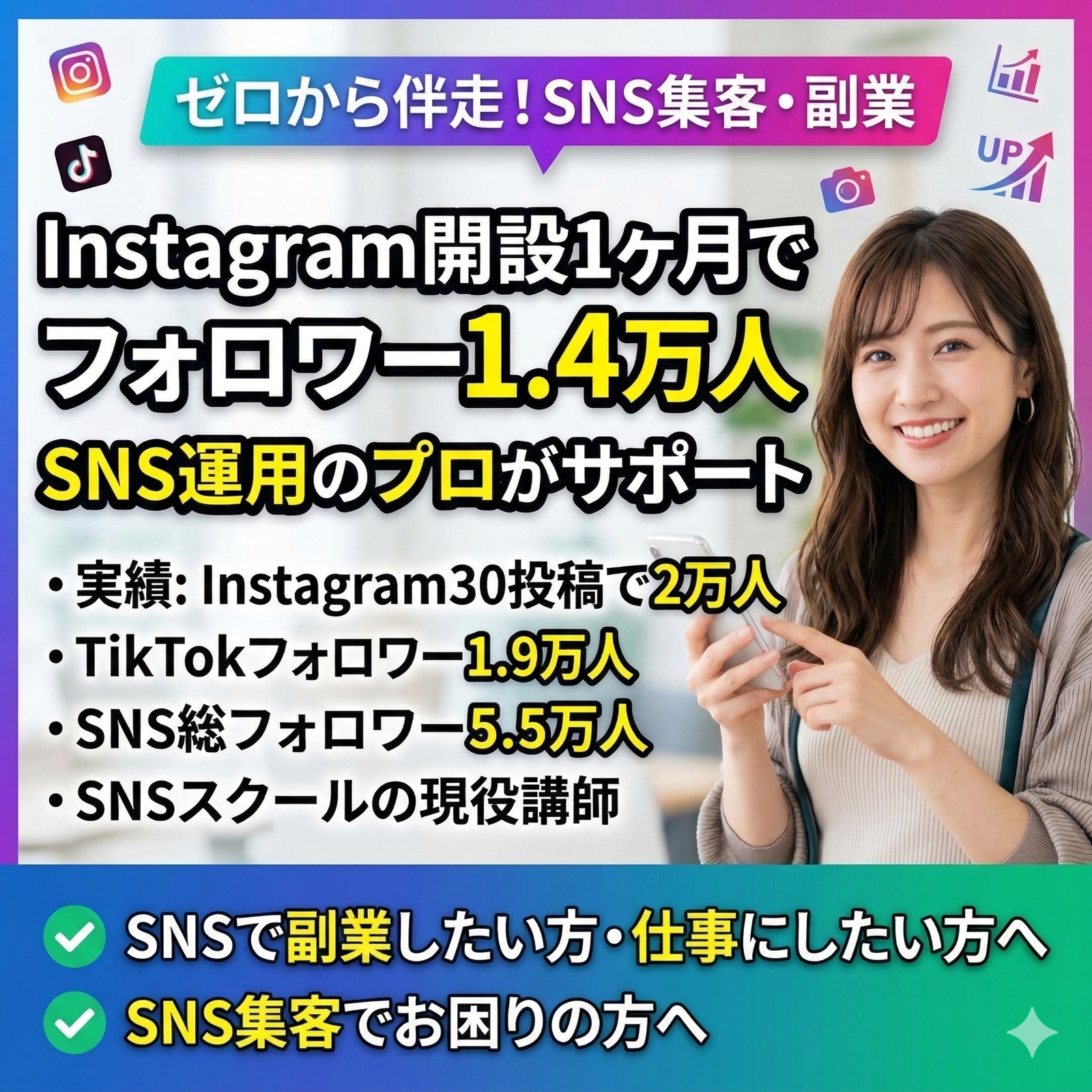 SNS運用のサポートを致します！-image1