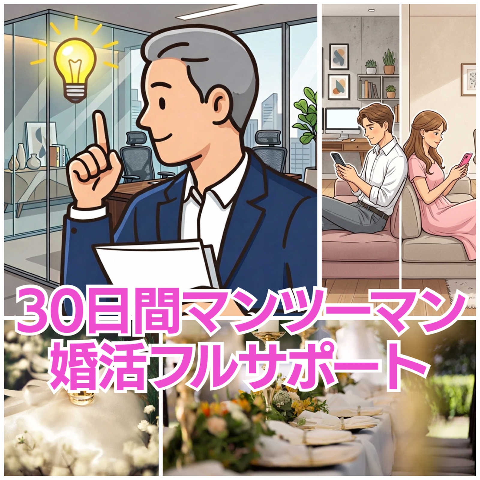 婚活に悩んでいるあなたを30日間徹底サポートさせて頂きます-image1