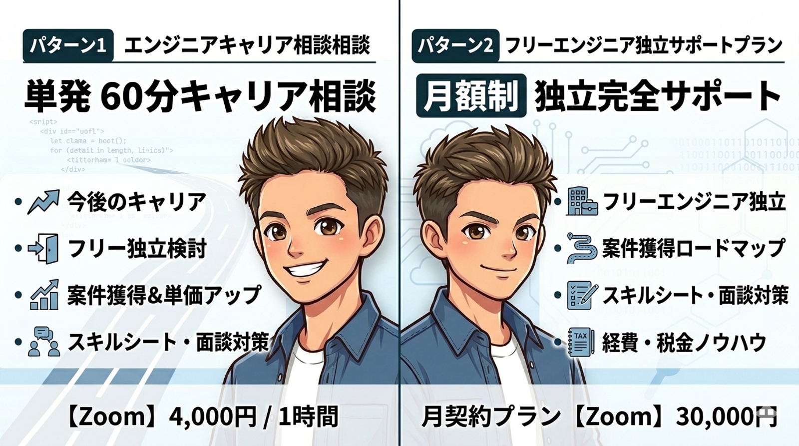 エンジニアの方のキャリア相談や独立サポートをさせていただきます！-image1