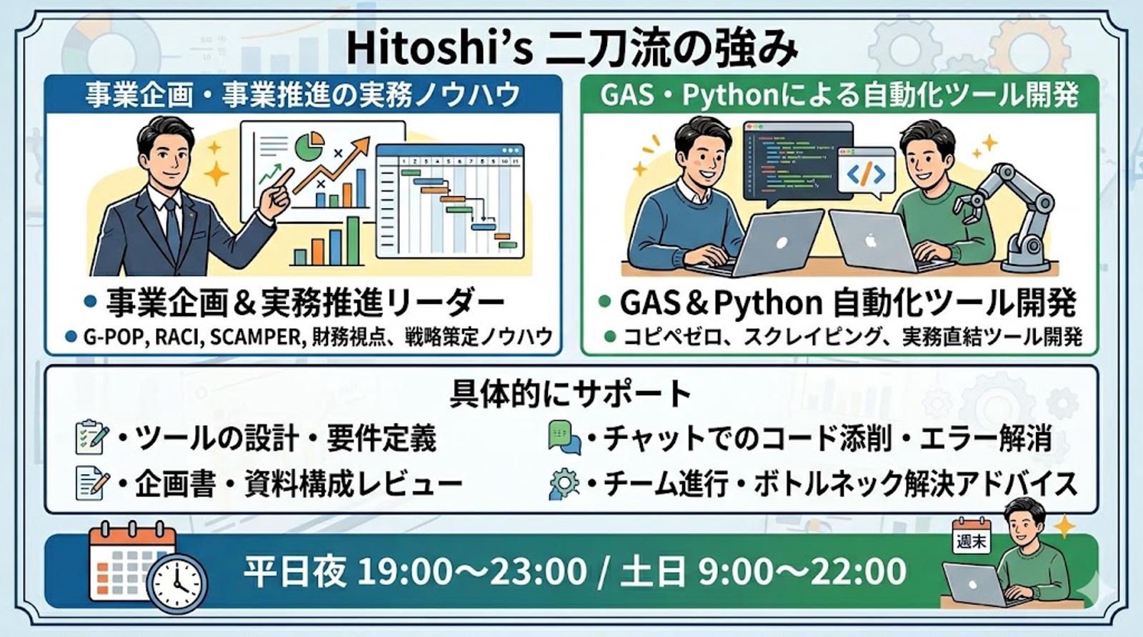 現役事業企画マネージャーが伴走！ロジカルな企画進行とGASを用いた業務効率化サポート-image1