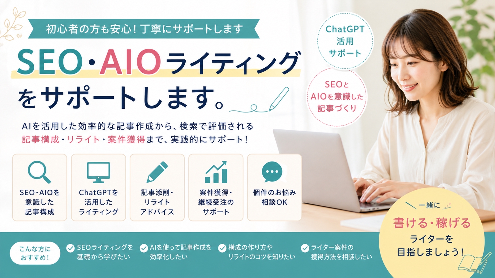 SEO・AIOライティングをサポートします。-image1