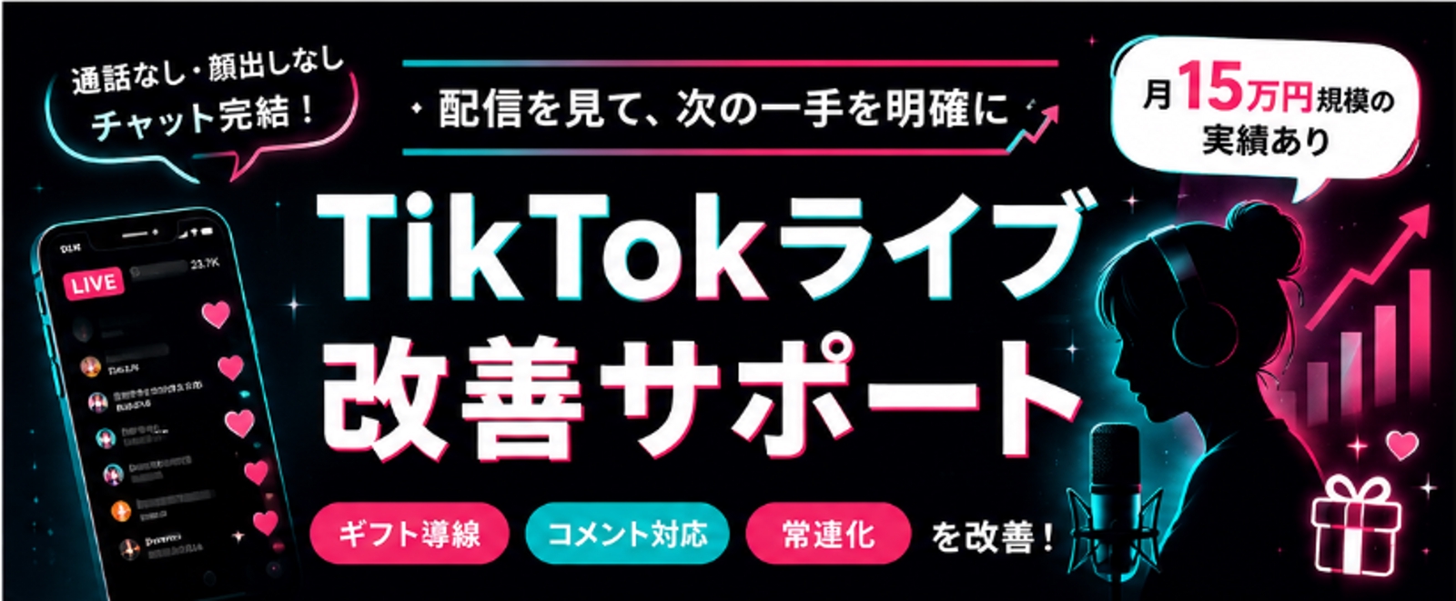TikTokライブのギフト導線・コメント対応を改善いたします。-image1