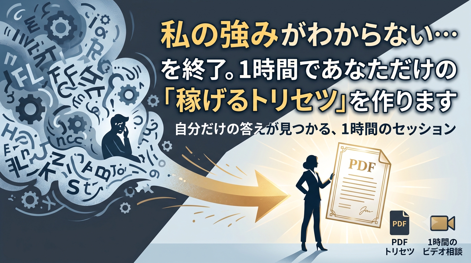 「私の強みがわからない…」を終了。1時間であなただけの「稼げるトリセツ（PDF）」を作ります-image1