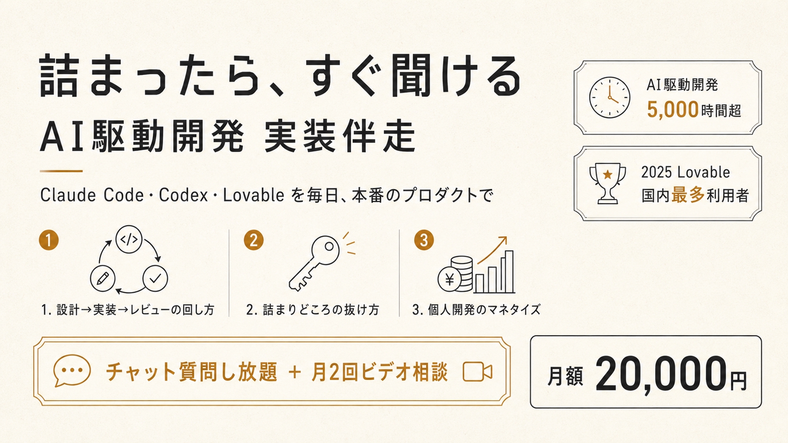 AI駆動開発 実装伴走 — 詰まったらすぐ聞ける-image1