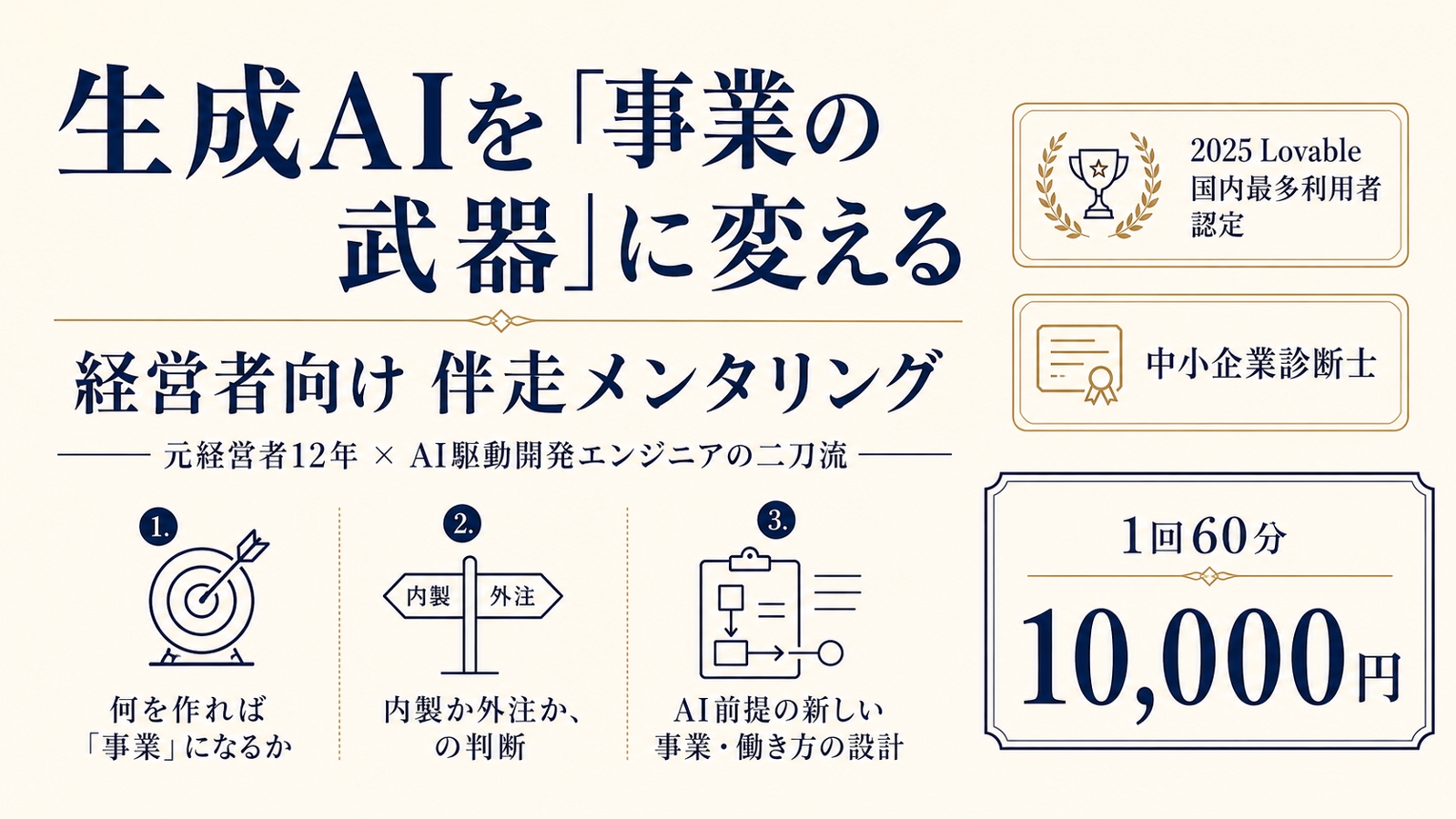 生成AIで「作れて稼げる」を作る 経営者向け伴走-image1