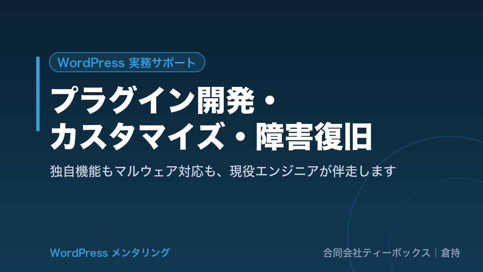 WordPressのプラグイン開発・カスタマイズ・障害復旧を現役エンジニアが伴走サポート-image1