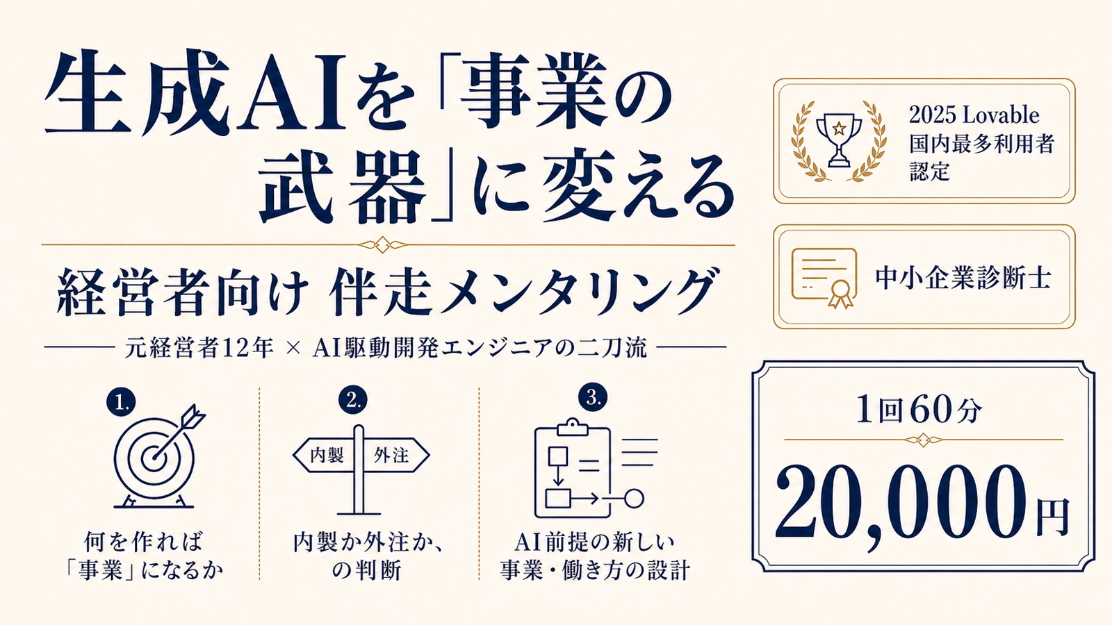 生成AIで「作れて稼げる」を作る 経営者向け伴走-image1