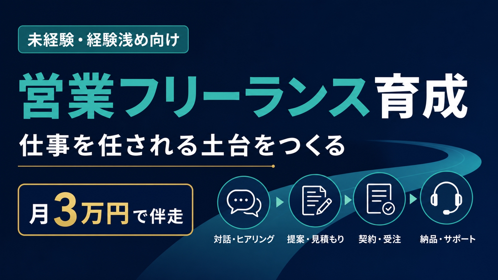 【未経験・経験浅め向け】営業フリーランス育成｜6ヶ月伴走-image1