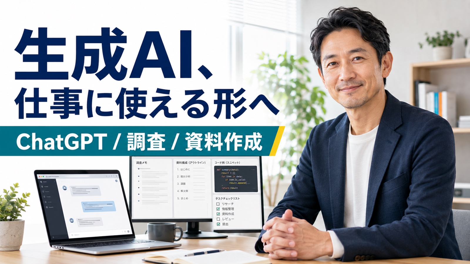 【初学者歓迎】ChatGPT/生成AIで開発・調査・資料作成を効率化する伴走-image1