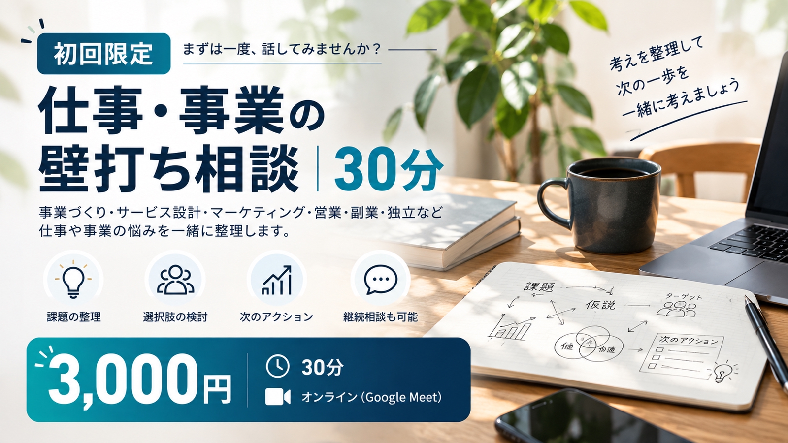仕事・事業の壁打ち相談｜30分-image1
