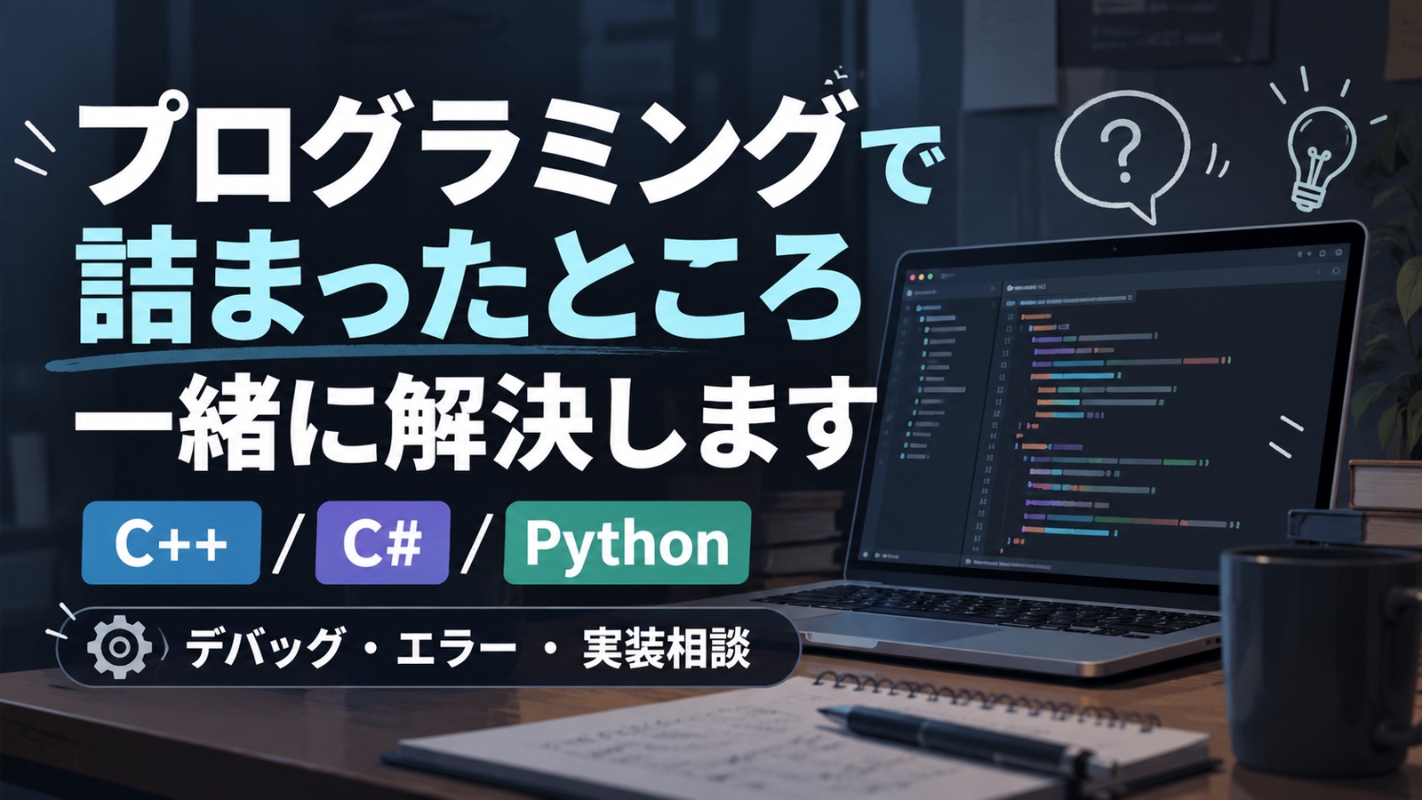 【C++/C#/Python】プログラミングの悩みを一緒に解決します-image1