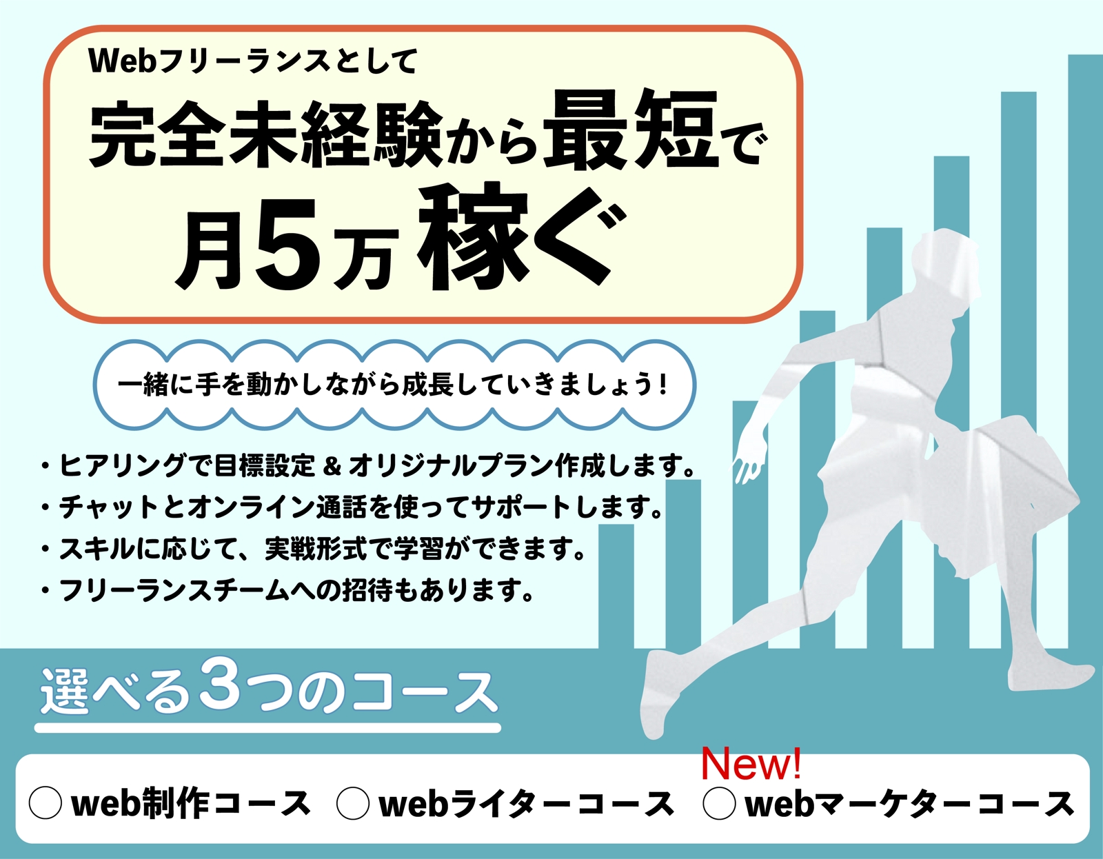 【未経験OK】Web系フリーランスになる❗️基礎学習から案件納品までを二人三脚でサポート【Web制作】【Webライター】-image1