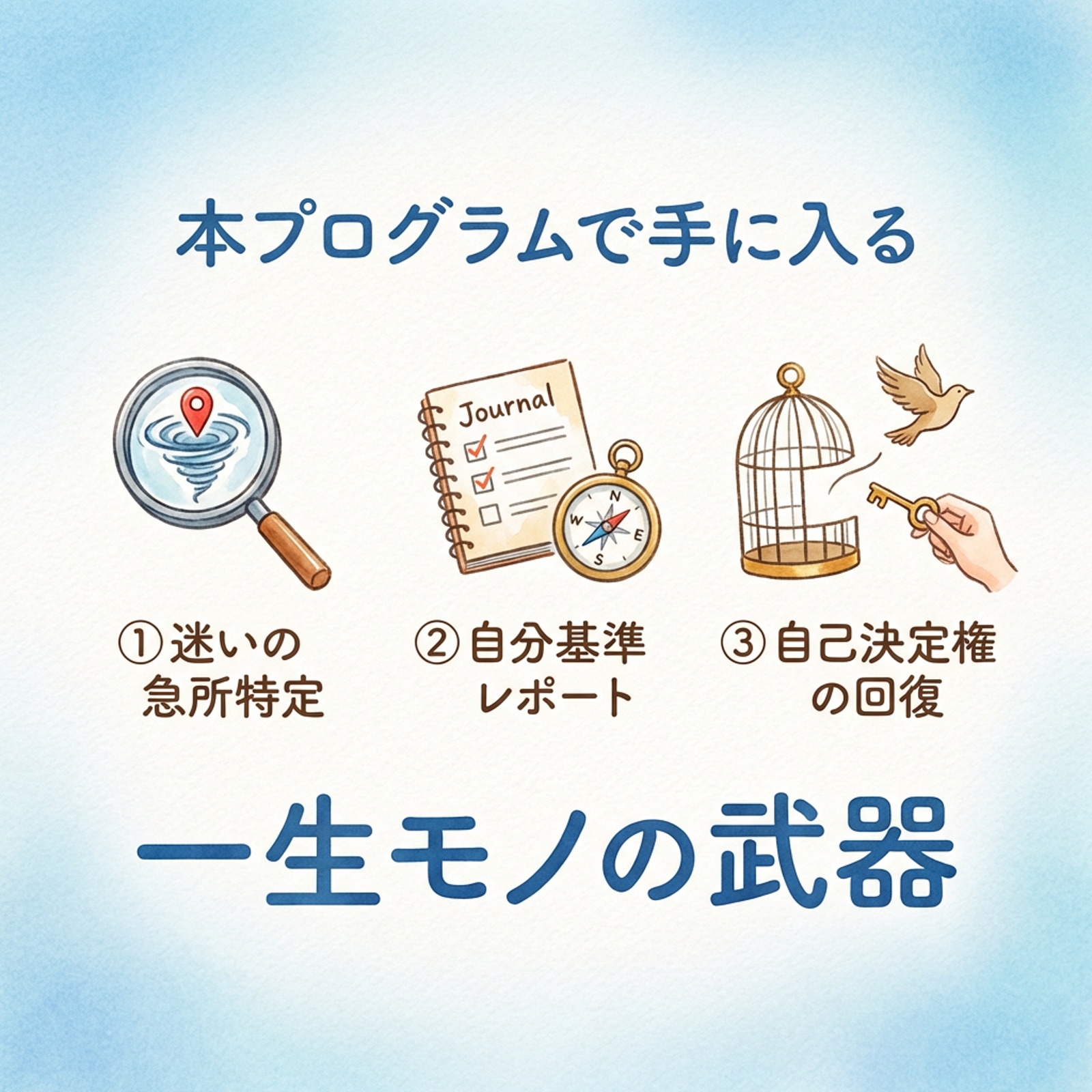 迷いのループに終止符。一生モノの判断基準を作ります。現役人事の分析で迷いの構造を特定。-image5
