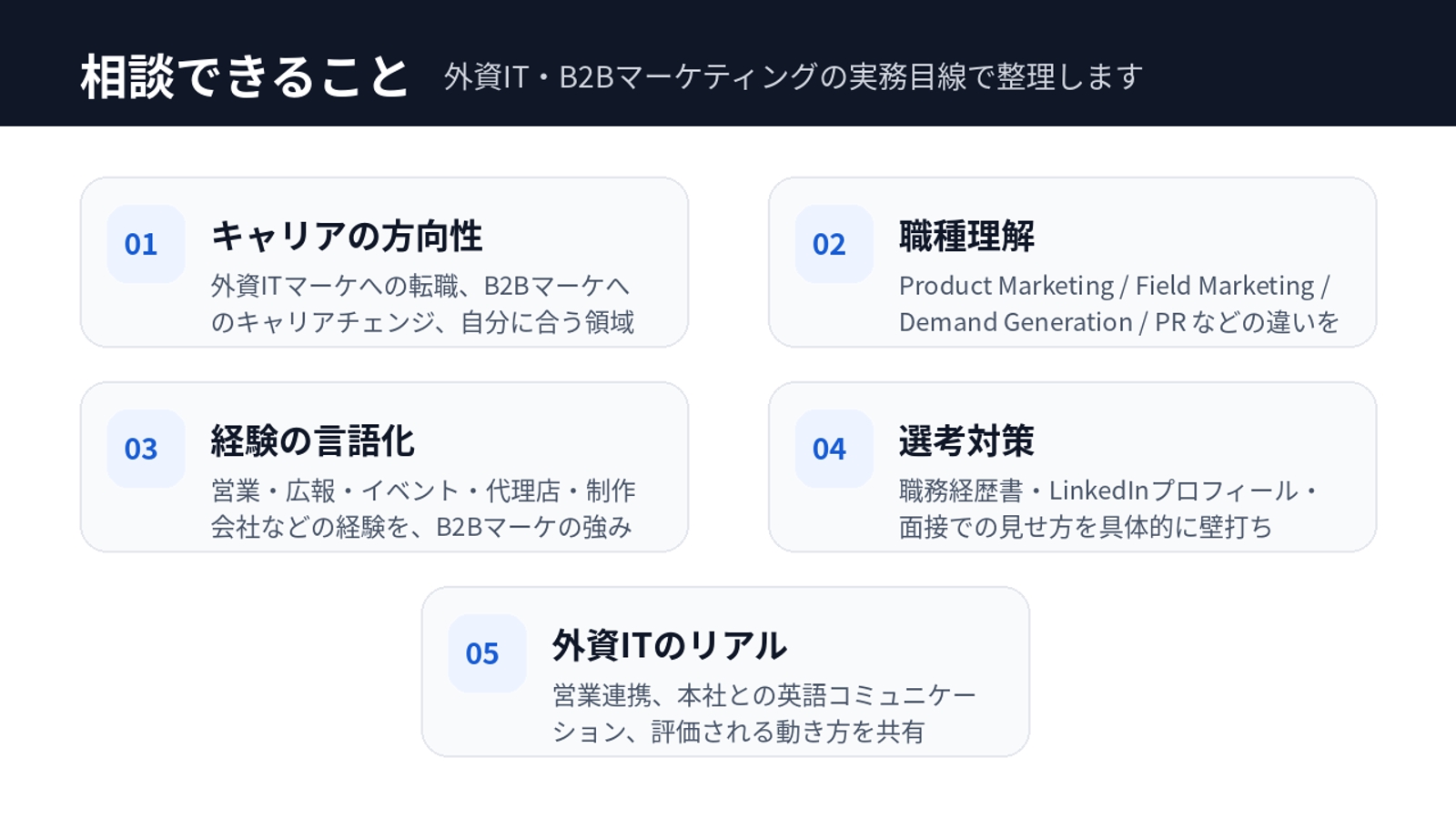 外資IT・B2Bマーケティング キャリア相談 60分-image2