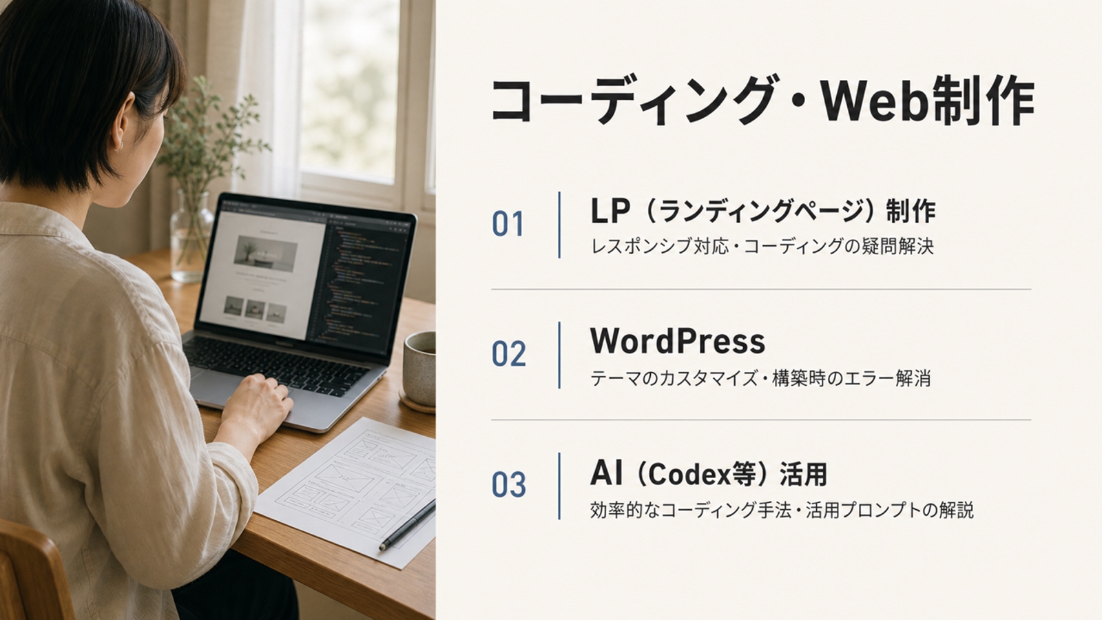 【初心者歓迎】Web制作・デザイン・AI活用まで幅広く実務サポートします-image3