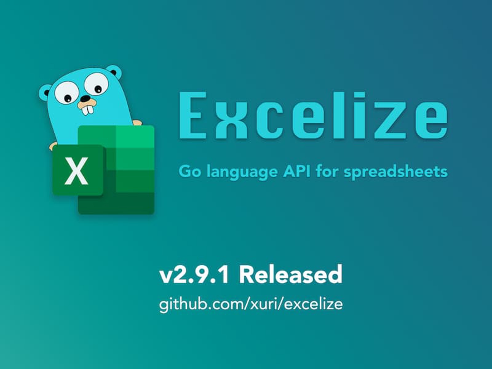 Go 言語スプレッドシートライブラリ：Excelize 2.9.1 がリリースされました