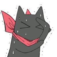 黒猫のトルソ。