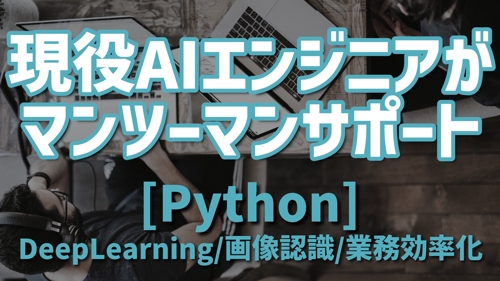 【AI/画像認識/業務効率化】現役AIエンジニアがPython学習を支援！-image1