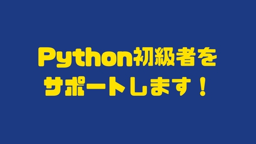 Python初級者をサポートします！-image1
