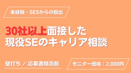 未経験・SESから情シスへ。30社面接した現役SEの転職・キャリア相談-image1