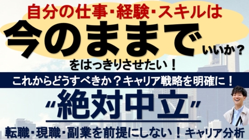 【絶対中立】転職を前提にしない！仕事経験・スキル・キャリアを客観視-image1