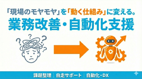 「現場のモヤモヤ」を「動く仕組み」に変える、業務改善・自動化支援-image1