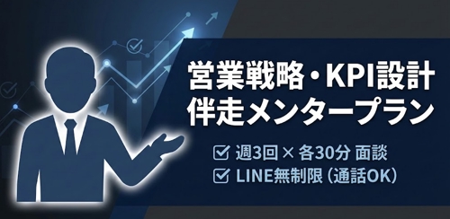 ２週間伴走プラン 【 KPI 営業戦略立案 】