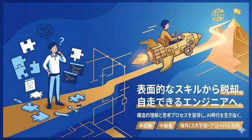 エンジニア自走力強化/CS大学院向け支援 | 表面的なスキルから脱却し、自走できるエンジニアへ