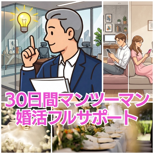 婚活に悩んでいるあなたを30日間徹底サポートさせて頂きます