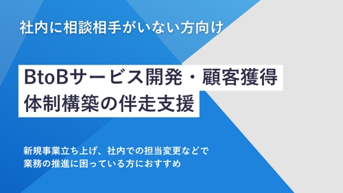 【BtoB向け】サービス開発・案件獲得・体制構築の伴走支援-image1