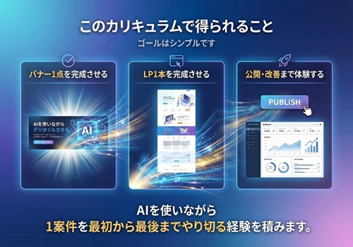 最短１ヶ月で学ぶ！AIｘWEBデザイン　案件対応を想定した実践型プログラム！-image3