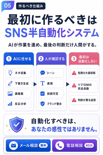 SNS半自動化システムClaudeCode実践サポートー最終判断だけ人間が行う-image2
