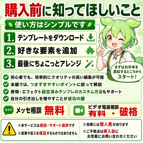 すぐ使えるずんだもん編集相談-設定済みテンプレの使い方、通話とメッセージでサポートします-image5